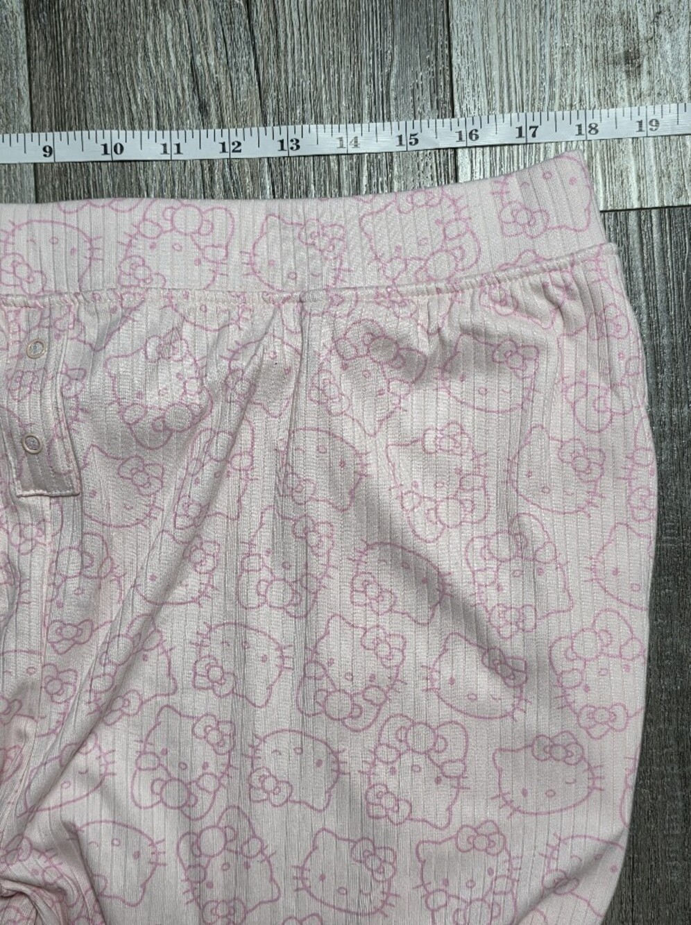 Hello Kitty Ribbed Henley 2-Piece Pajama Set Sz XXL *NWT - Picture 12 of 15